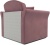 Малютка 2 розовый велюр, Кресло-кровать 