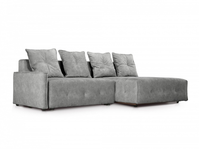 Бронкс светло-серый, угловой диван