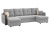 П-образный Валенсия Люкс серый, угловой диван
