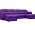 Бостон Luxe П-Образный Фиолетовый Велюр