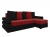 Веста (Венеция) Красно-Черный, угловой диван