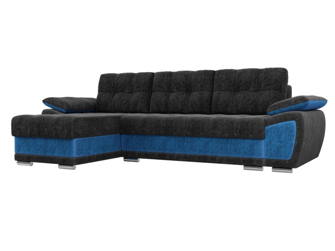Нестор Черно-Синий Левый, угловой диван