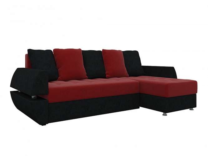 Персей Красно-Черный, угловой диван