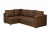 Мансберг 2 коричневый, угловой диван