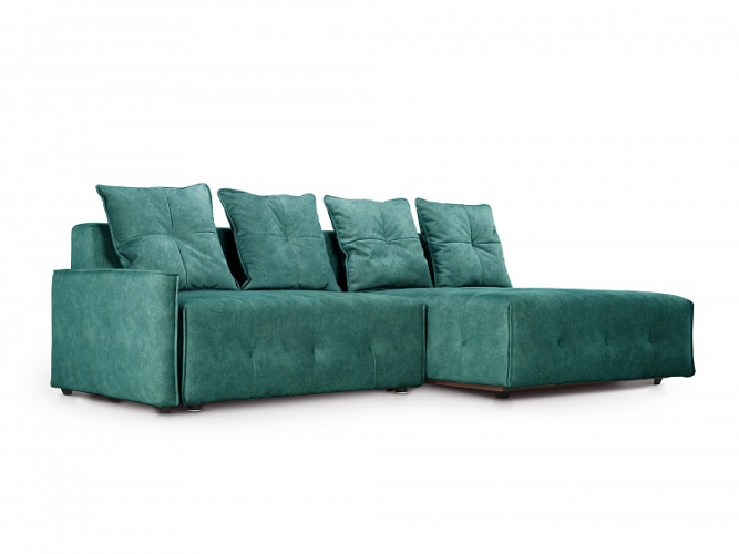Бронкс зеленый, угловой диван