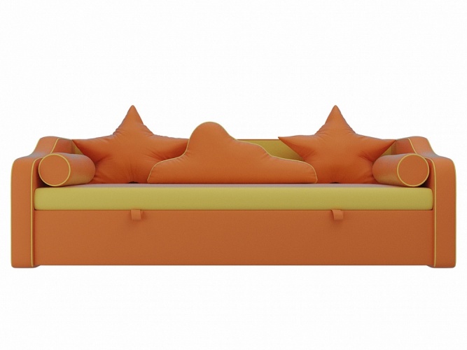Рико Оранжевый 2 Экокожа, детский диван