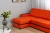 Вольберг оранжевый, угловой диван