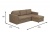 Торонто бежевый рогожка, угловой диван