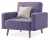 Лейден Фиолетовый Вельвет, кресло для отдыха