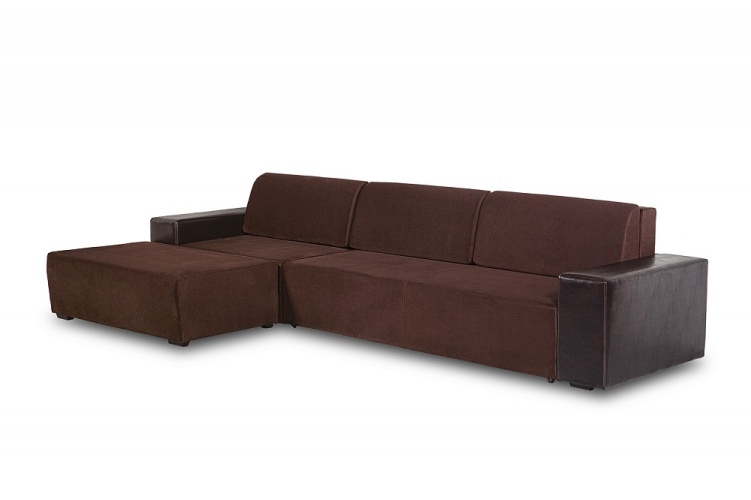 Малибу коричневый, угловой диван