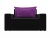 Мэдисон Черно-Фиолетовый Микровельвет, кресло-кровать