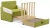 Гномик 85 Зеленый Рогожка, кресло-кровать