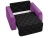 Гермес Черно-Фиолетовое Микровельвет, кресло-кровать
