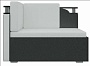 Кушетка Настя 2 (Малютка) Бело-Черный Рогожка от производителя Мегасалон
