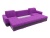Честер П-образный Фиолетово-Черный Экокожа Вельвет, угловой диван