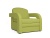 Кармен 2 Зеленый экокожа, кресло-кровать