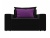 Мэдисон Черно-Фиолетовый 2 Микровельвет, кресло-кровать