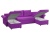 Милфорд Эко П-образный Фиолетовый, угловой диван