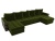 Веста (Венеция) П-образный Зеленый, угловой диван