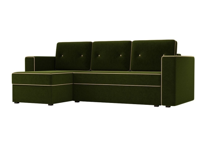 Принстон зеленый, угловой диван