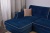 Оскар синий, угловой диван