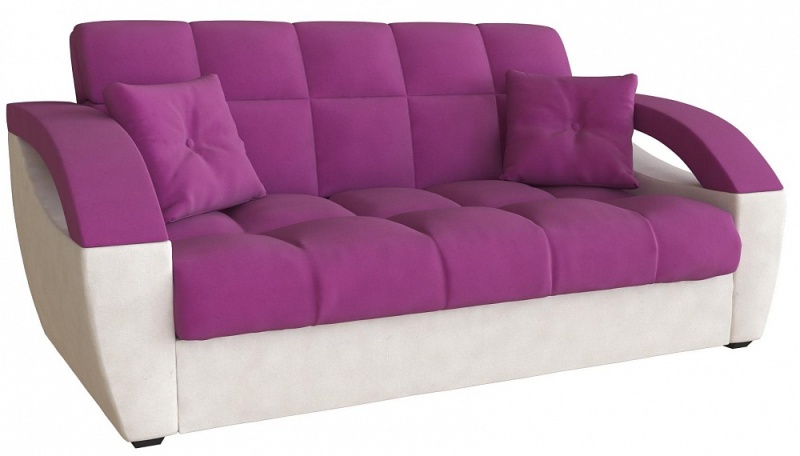 Монреаль 2 Фиолетовый Велюр Экокожа, диван аккордеон