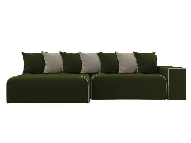 Кёльн Зеленый Микровельвет, угловой диван