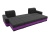 Честер П-образный Черно-Фиолетовый Вельвет, угловой диван