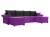 Милфорд Эко П-образный Фиолетово-Черный, угловой диван