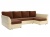Гессен-П бежево-коричневый, угловой диван