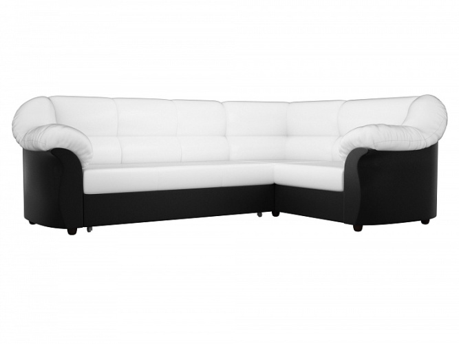 Карнелла Бело-Черный, угловой диван
