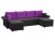 Милфорд Эко П-образный Черно-Фиолетовый, угловой диван