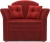 Малютка 2 бордовый велюр, Кресло-кровать 
