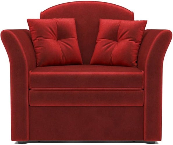 Малютка 2 бордовый велюр, Кресло-кровать 