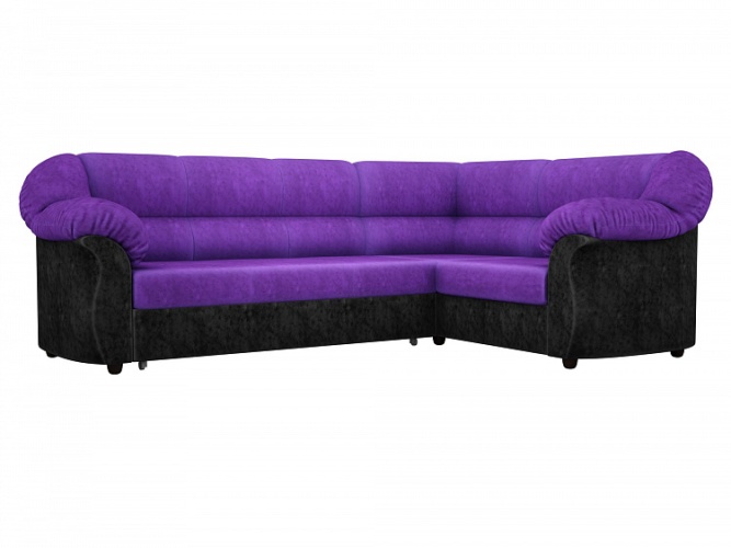 Карнелла Фиолетово-Черный Велюр, угловой диван