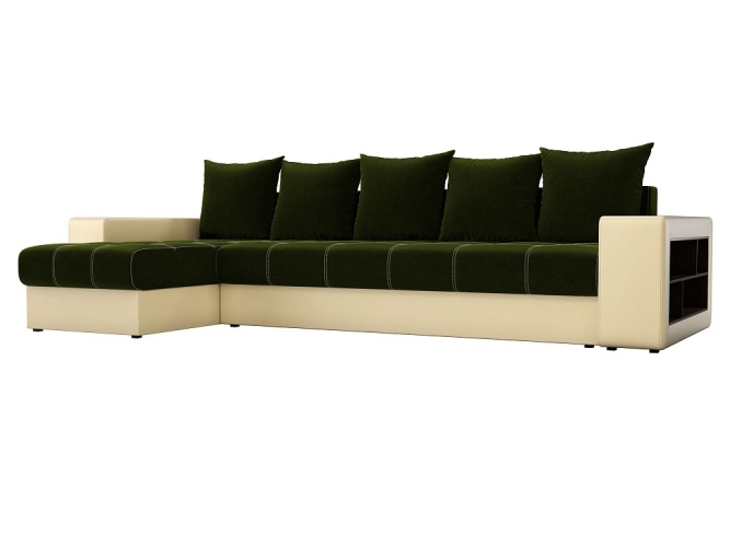 Дубай (Марго) Зелено-Бежевый, угловой диван