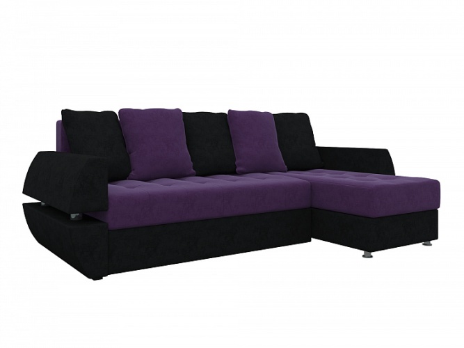 Персей Фиолетово-Черный, угловой диван