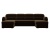 Бостон Luxe П-Образный Коричневый Вельвет, угловой диван