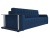 Атлант со столиком  Синий Велюр, диван еврокнижка