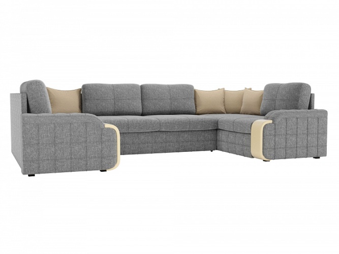 П-образный Николь серый, угловой диван