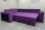 Николь фиолетовый полки в подлокотниках Velvet Lux 32, угловой диван
