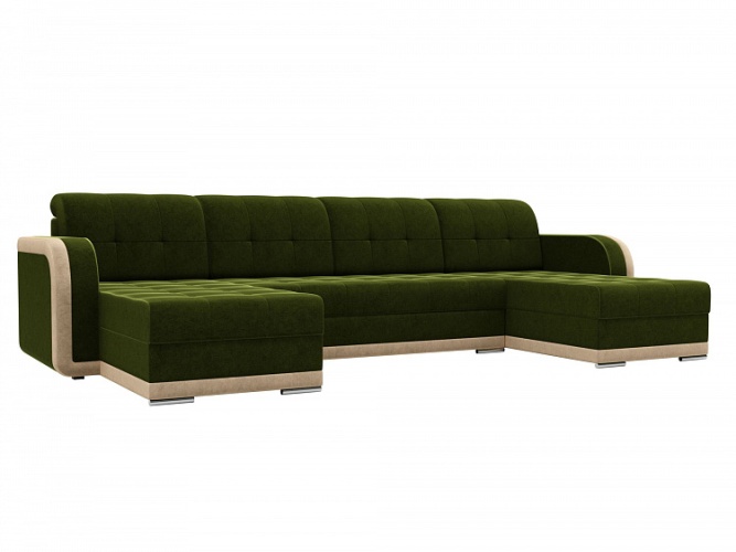 П-образный Марсель зеленый, угловой диван