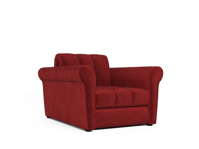 Гранд Красное Микровельвет, кресло-кровать