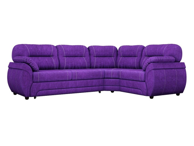Бруклин Фиолетовый Велюр Правый, угловой диван