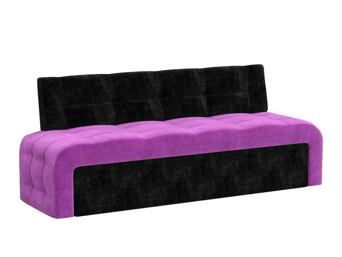 Прага Черно-Фиолетовый Микровельвет, кухонный диван