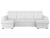 Джастин П-образный Белый Экокожа, угловой диван