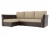 Гессен коричнево-бежевый рогожка экокожа, угловой диван