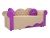 Тедди 2 Бежево-Фиолетовый Микровельвет, детский диван