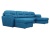 Бостон Luxe П-Образный Синий Велюр, угловой диван