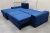 Каро синий Premier 22, угловой диван